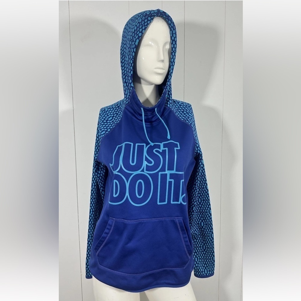 Nike Womens Blue Therma-fit Pullover Hoodie Sweater Size Medium M
